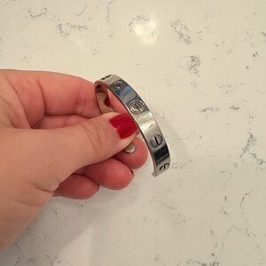 Silver Screw Motif Bracelet